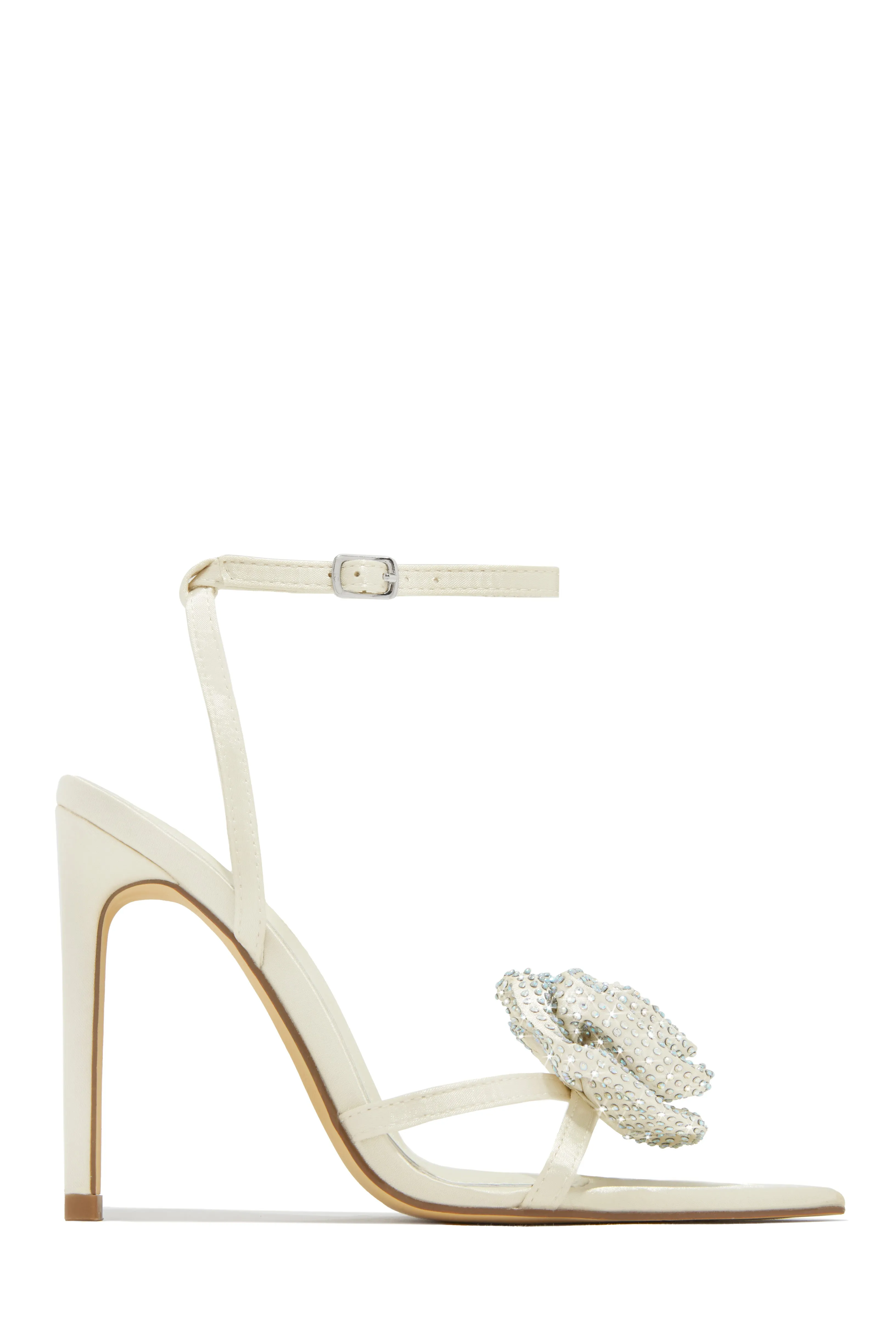 Rose Embellished Rose High Heels - Red