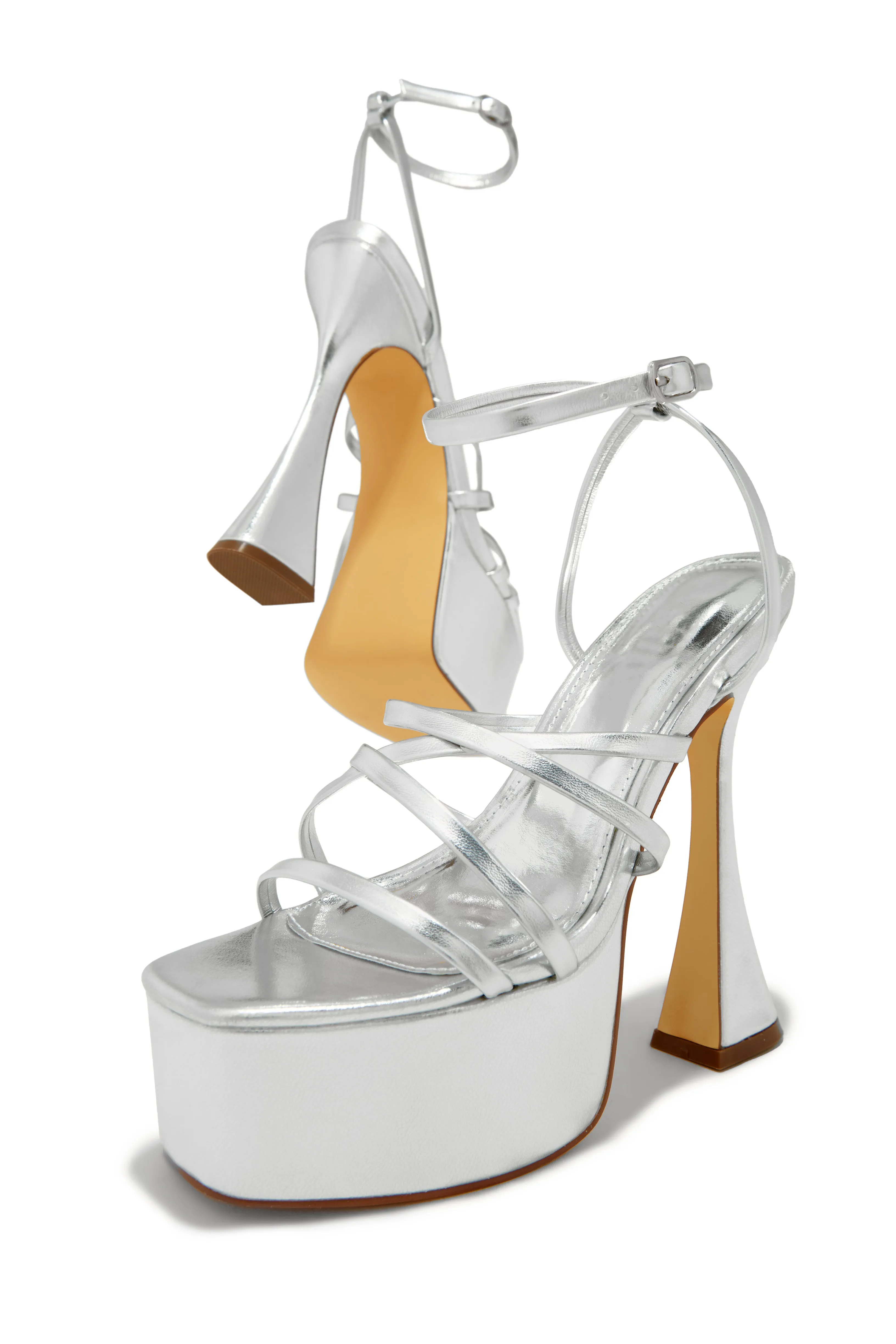 Rozalia Platform High Heels - Silver