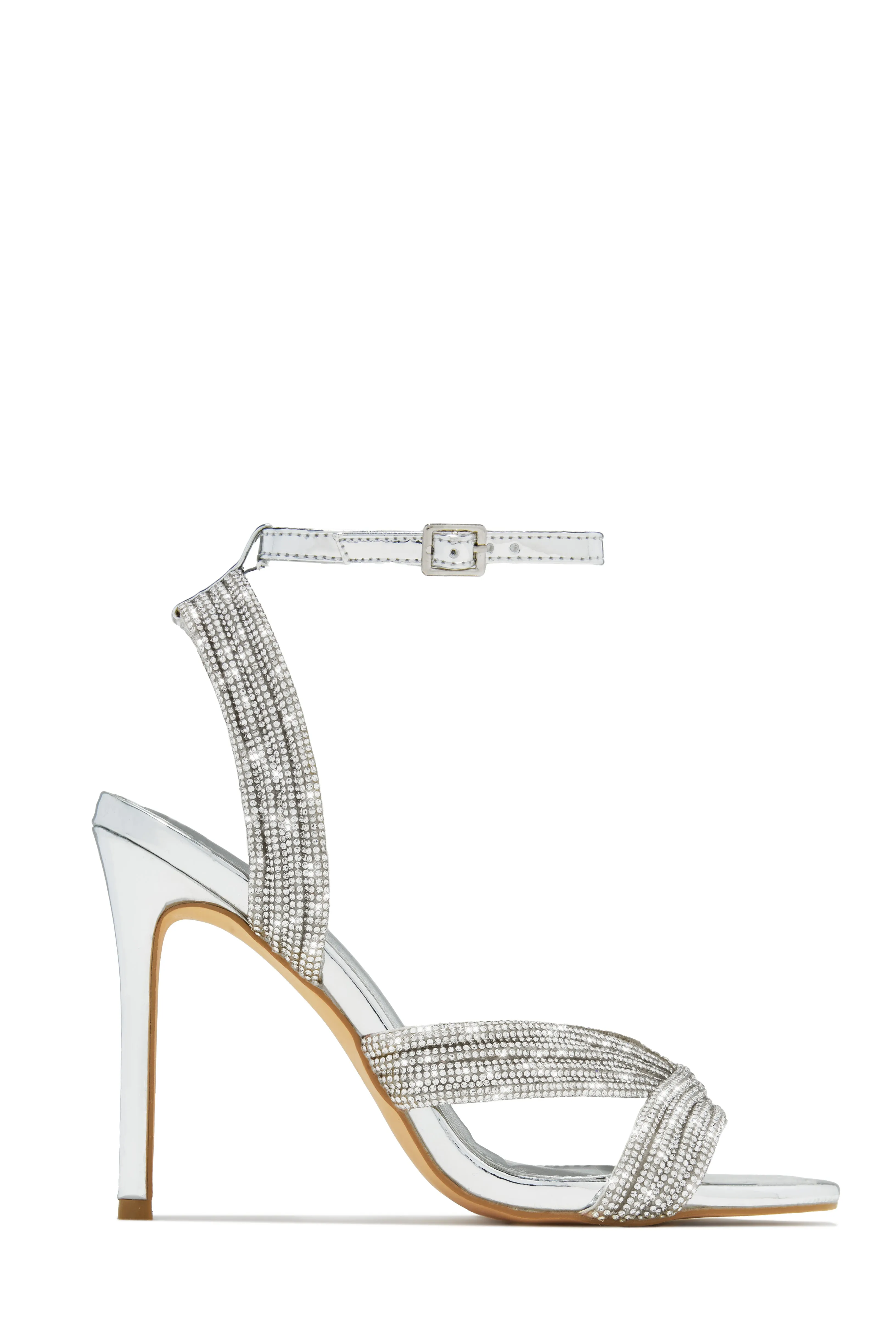 She's Extra Embellished High Heels - Silver