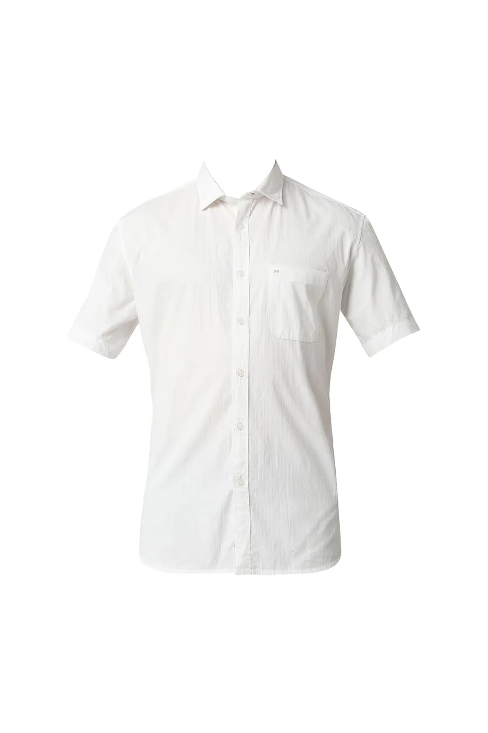 Slim Fit Dobby Checks Halfsleeves Shirt
