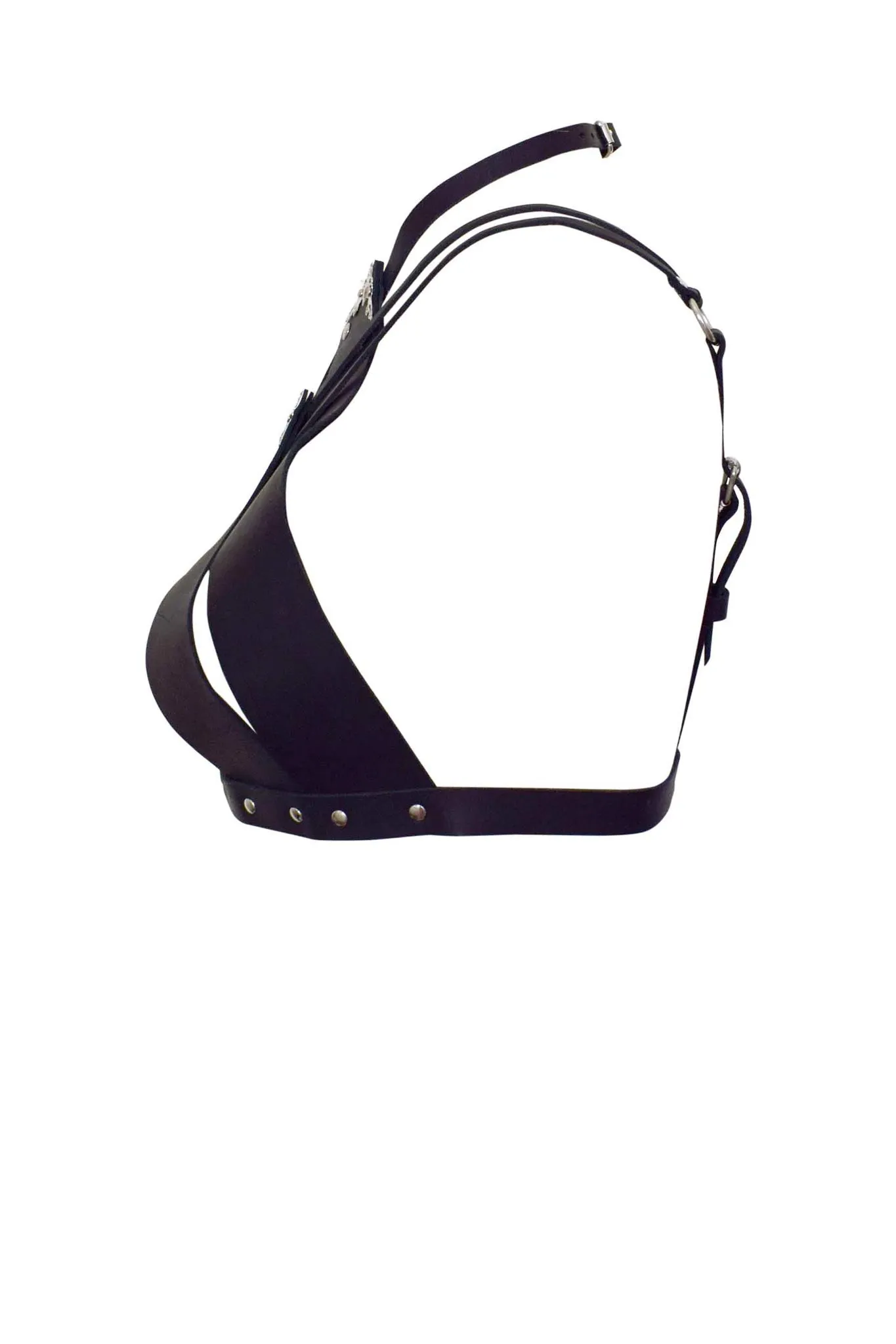 Song High Neck Leather Bra