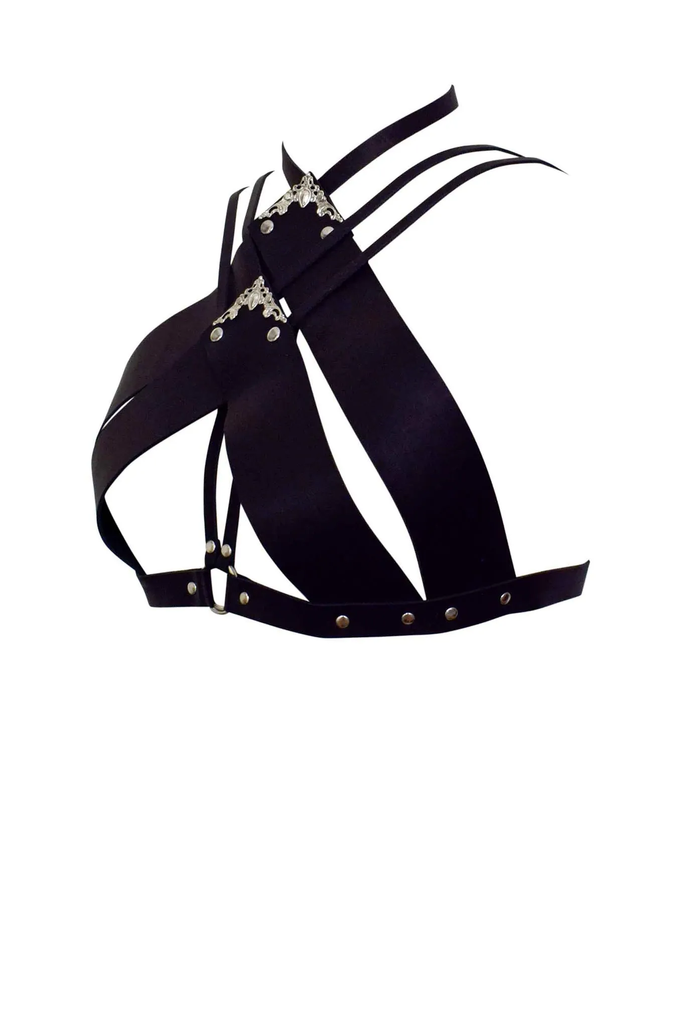 Song High Neck Leather Bra