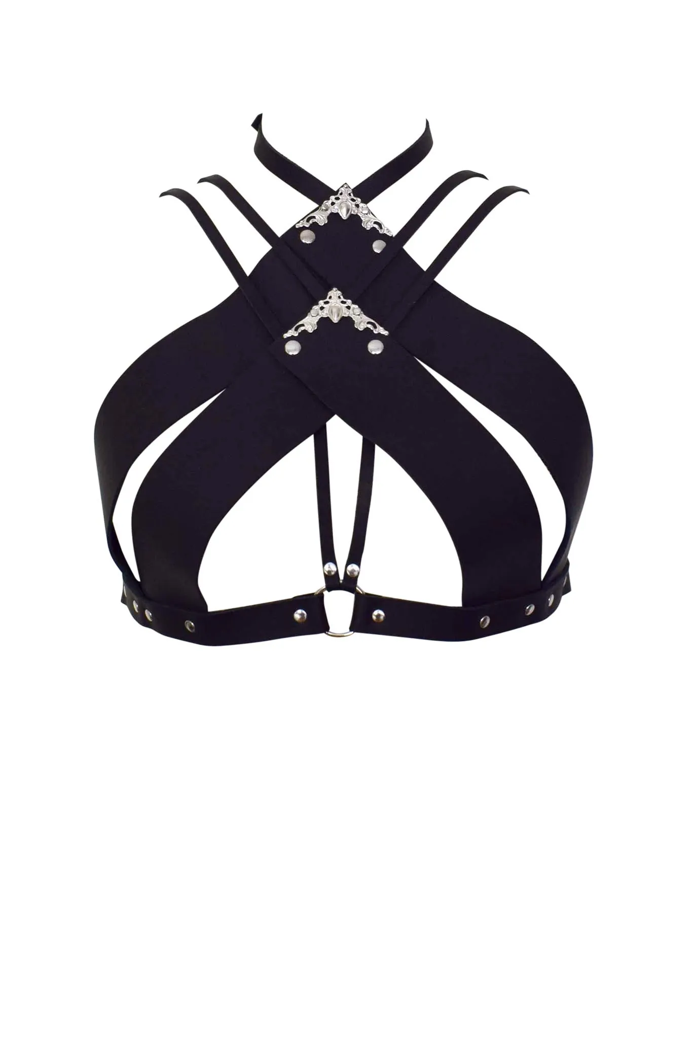 Song High Neck Leather Bra