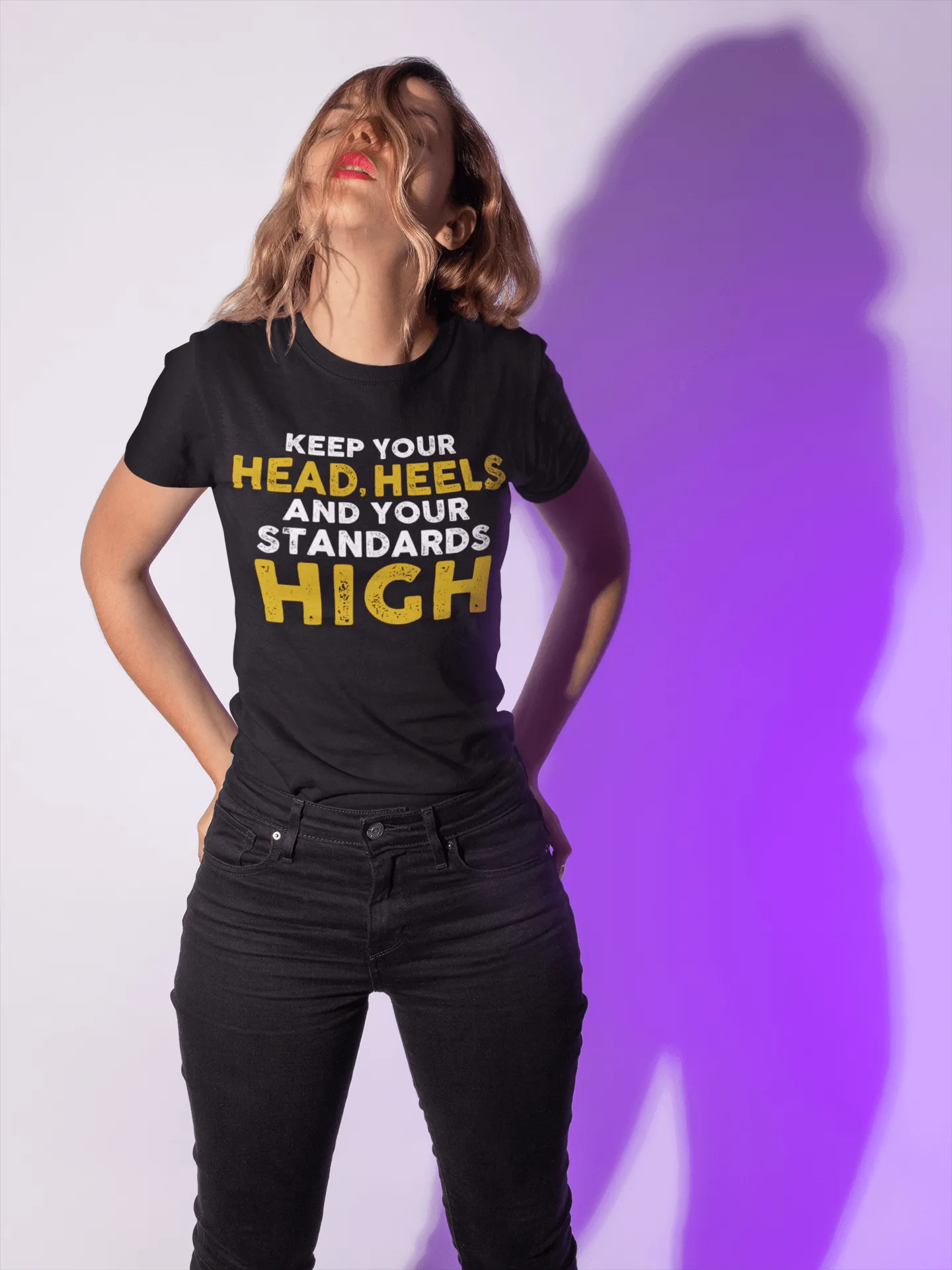 Summer Trendy Tee - Keep Your Head, Heels and your Standards High