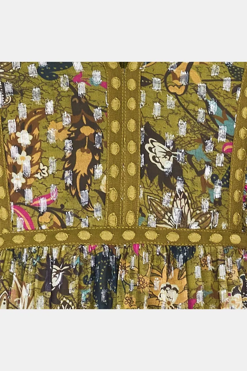 Tahani Lurex Printed Dress
