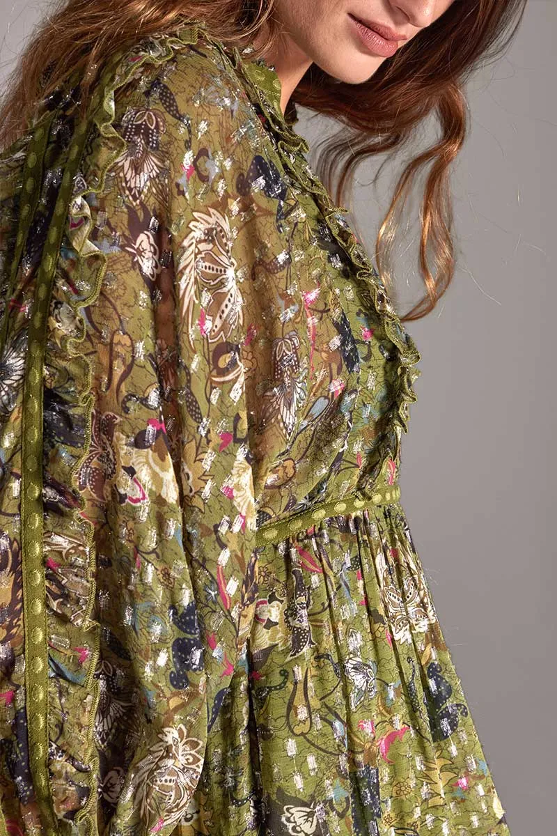 Tahani Lurex Printed Dress