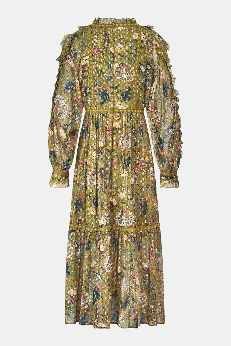 Tahani Lurex Printed Dress