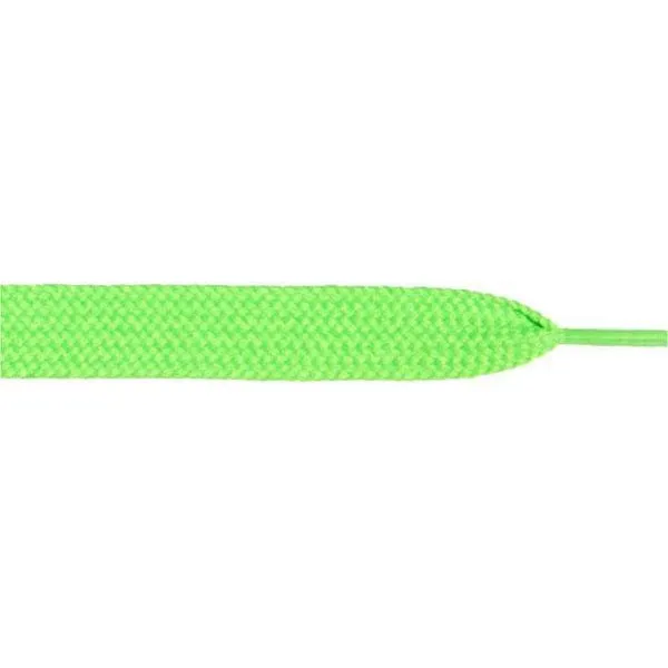 Wholesale Thick Flat 3/4" - Neon Green (12 Pair Pack) Shoelaces